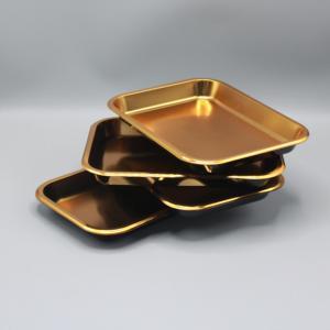 Thanh lịch Vàng & Đen Pet nhựa Bát bán buôn thanh Lịch Tấm & bát - Product Image 1