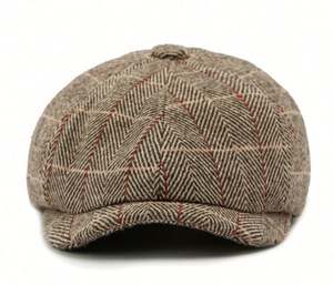 Béret Octogonal Vintage à Carreaux pour Femme et Homme – Casquette Gavroche Hiver – Chapeau de Peintre - Product Image 6