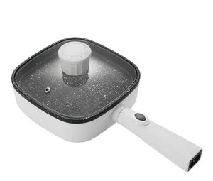 Personal Electric Skillet 600W Rapid Heating Nonstick Surface Tempered Glass Lid Electric Frying <b>Pan</b> - Product Image 2