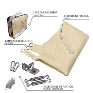 Voile d'ombrage triangulaire robuste, imperméable et coupe-vent, en polyester, pour piscine, patio et jardin, abri solaire - Product Image 5
