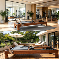 Machine de Pilates portable en bois, lit coulissant pliable, équipement d'exercice pour le renforcement du tronc, pour la maison, le yoga et la remise en forme quotidienne