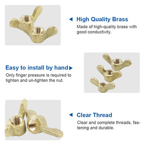 Promotion : Écrous à oreilles en laiton DIN315 de haute qualité, prix usine, diverses tailles métriques M4 M5 M6 M12 - Product Image 5