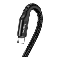 Câble de données USB Baseus Fish-eye Spring 100% original pour Type-C 2A 1m Noir En stock