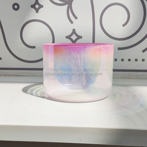 Q're จิตวิญญาณชามคริสตัลใสสำหรับร้องเพลงชุดชามคริสตัลควอตซ์ใสรูปพีชน่ารักเสียงปานกลาง - Product Image 6