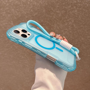 Nueva funda a prueba de golpes con cojín de aire con cordón 3 en 1 N52 funda de teléfono mate magnética fuerte para Iphone 17 Air 16 Pro Max - Product Image 3