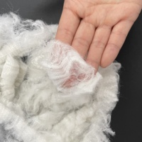 Fibre de polyester vierge 2D solide de qualité industrielle, non siliconée, 10D 64mm, pour tissu non tissé géotextile et filature