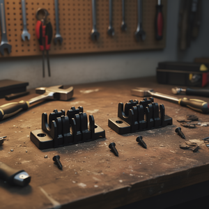 Clips de repuesto para panel de herramientas, paquete de 2 soportes de montaje de plástico negro con tornillos, para 00 21 3X - Product Image 2