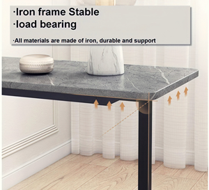 Modern Simple Living Room <strong>Small</strong> <strong>Table</strong> <strong>Small</strong> <strong>Corner</strong> Marble Pattern Console <strong>Table</strong> for Living Room - Product Image 5