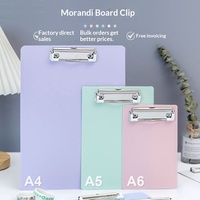 Porte-documents en plastique Morandi A4/A5/A6, support pour procès-verbaux de réunion, bloc-notes, base rigide, menu à points, porte-clip