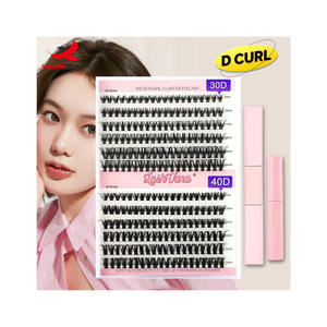 Kit de Extensión de Pestañas DIY, Pestañas en Racimo, Pestañas Individuales Naturales, Duraderas, Modernas, a Bajo Precio, Compra Mixta - Product Image 4