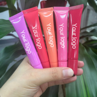 Brillo Labial Vegano de Alta Calidad con Tinte Líquido y Péptidos, Bálsamo Labial con Color y Protección Solar, Base para Brillo Labial