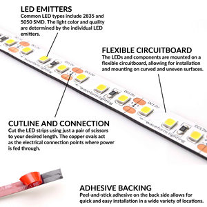 Flexible LED Strip SMD2835 120LEDs DC12V IP20 6000K Daylight 3-Year Warranty for Residential Use - Product Image 4