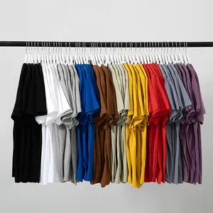 Custom Logo Combed 50% Cotton 50% Polyester Blank Summer Mens Basic Casual T-shirt