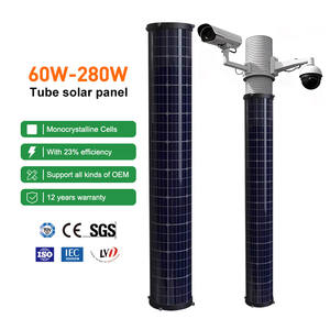 Panel <span class=keywords><strong>Solar</strong></span> Circular de 120W 18V, Celda Sunpower HJT, Tubo de Vidrio Cilíndrico de Fábrica China para Farolas, Mástil para Iluminación Urbana - Product Image 3