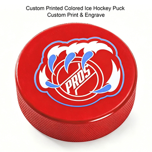 <span class=keywords><strong>Puck</strong></span> de hockey sur glace en caoutchouc de taille officielle, imprimé avec un logo, de haute qualité, professionnel, pour l'entraînement sur patinoire et les cadeaux souvenirs - Product Image 1