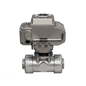 Vanne à bille électrique à commande motorisée en PVC plastique COVNA, commande urgente, AC220V, DN25, 1 pouce, 3 voies, vanne à bille en plastique - Product Image 4