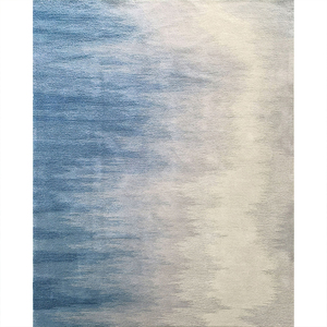 <span class=keywords><strong>Tappeto</strong></span> di lusso fatto a mano blu <span class=keywords><strong>bianco</strong></span> sfumato a mano moderno minimalista <span class=keywords><strong>tappeto</strong></span> di seta di <span class=keywords><strong>lana</strong></span> NZ per soggiorno - Product Image 2