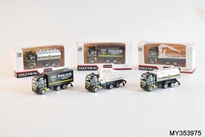 Artículos Personalizados Populares: Camión de Juguete Miniatura de Aleación Fundida a Presión 1:64 con Rueda Libre, Camión Cisterna de <span class=keywords><strong>Transporte</strong></span> de Saneamiento para Niños - Product Image 3