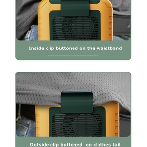 New 6000mAh Portable Cooling Fan Wearable LED Light Waist Clip Bladeless Design Indoor/Outdoor Travel Friendly Car <b>Battery</b> - Product Image 6