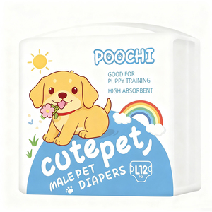POOCHI OEM échantillon gratuit lavable et jetable coussin d'entraînement pour chien mâle super absorbant échantillon de qualité supérieure couches lavables pour animaux de compagnie - Product Image 1