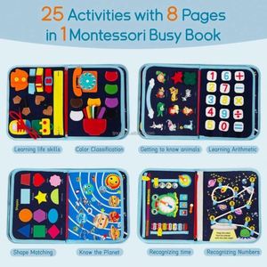Nuevo Diseño de Tablero de Actividades Montessori de Fieltro para Niñas, Juguetes Sensoriales, Libro Silencioso de Fieltro para Niños Pequeños, Libro de Actividades de Fieltro - Product Image 3