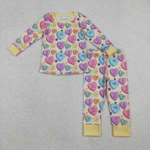 Conjuntos de Pijamas de Dos Piezas para Niñas con Diseño de Vaqueras del Oeste para el Día de San Valentín, Ropa Infantil Bonita al por Mayor, Conjuntos de Ropa de Dormir - Product Image 5