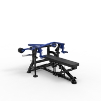 Machine de musculation ergonomique de haute qualité à charge par plaques, réglable et sécurisée, pour press à plat et crossover, idéale pour la musculation.