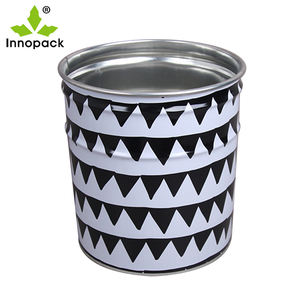 Seau métallique de 18 L avec couvercle, capacité 18 kg, en fer blanc de qualité alimentaire, impression personnalisée, vente directe usine - Product Image 6