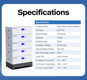 Bullcube 200ah <b>24v</b> Solar Panels <b>Battery</b> 7.68kWh Packs 25.6v Stacked QL-12100(24200-ST) Lithium Ion <b>Batteries</b> <b>24v</b> 24 Volt Lithium - Product Image 3