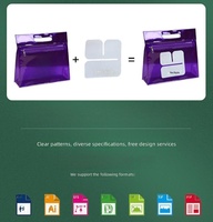 Sacs cosmétiques à fermeture éclair en PVC holographique durable avec logo personnalisé pour la papeterie et les trousses à crayons