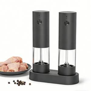 Parrillas de Barbacoa Personalizadas para Exteriores, Molinillos Automáticos de Pimienta y Sal, Juego de Molinillos Eléctricos de Sal y Pimienta - Product Image 5