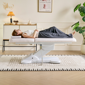 Lettino Idromassaggio Moderno Elettrico Beige Regolabile in Altezza, Lettino Lusso per Trattamenti Viso e Spa, Arredamento per Saloni e Centri Medici - Product Image 5