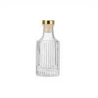 Diffuseur de parfum de luxe en verre avec bouchon en liège, forme ronde, boîte estampée à chaud