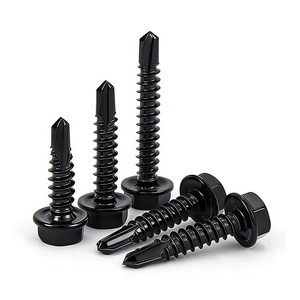 Viti Autoperforanti in Acciaio Inox 304/410 con Testa Esagonale Placcata in Zinco Nero, Metriche M4.8/M6.3 per Lamiera - Product Image 4