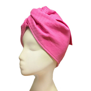 Gorro para secar el cabello, toalla triangular de secado rápido de 63x23cm para mujeres, cabello largo, uso doméstico, color rosa - Product Image 1