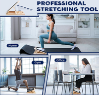 Planche inclinée portable en bois réglable pour étirements des mollets, squats, étireurs de mollets, Pilates