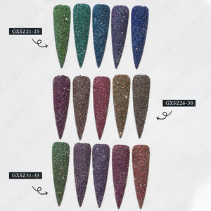 مسحوق لامع عاكس بتأثير الماس، غبار ناعم لامع لتزيين الأظافر، صبغة طلاء غير عضوية - Product Image 6