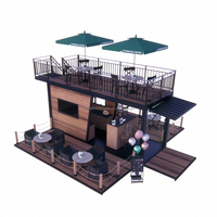Bar et café mobile moderne en conteneur de 20 pieds, magasin modulaire et mobile à vendre