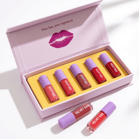 Boîtes rigides magnétiques pour produits de beauté avec insert en mousse Boîte d'emballage de rouge à lèvres cosmétique de qualité supérieure Finition mate imprimée pour brillant à lèvres