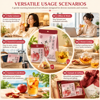Sachets de thé aux herbes OEM Apple Astragalus Gingembre, sachet pyramidal individuel, boisson chaude à préparer