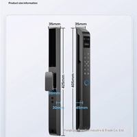 Cerradura Inteligente para Puerta Exterior Tuya con Huella Dactilar, Contraseña, Reconocimiento Facial, Impermeable, de Aluminio, con Conexión Wi-Fi y App Tuya