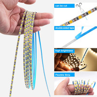 5V Led Bande Lumière SMD2835 3mm PCB Largeur 120Leds/m Flexible Double Face USB/2PIN Fil Led Lumières pour TV Décoration de La Maison