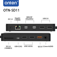 Station d'accueil multifonction 12-en-1 Interface de surface Compatible avec Microsoft Surface Pro 3/4/5/6/7/8/9/X/Ordinateur portable 1/2/3/4/5