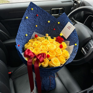 Flores de Jabón Artificiales Preservadas, Rosas Amarillas en Forma de Estrella, Ramo Hecho a Mano, <span class=keywords><strong>para</strong></span> Cumpleaños, Festival Qixi, Día de San Valentín - Product Image 3