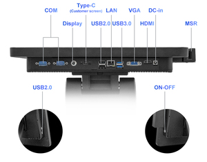 Taixun A1563L9 15.6 "1920x1080อลูมิเนียมอัลลอยด์แอนดรอยด์/หน้าต่าง<span class=keywords><strong>ระบบ</strong></span> POS สำหรับร้านอาหารพร้อมเครื่องพิมพ์ในครัว - Product Image 4