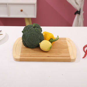 Planche à découper en bambou de cuisine avec rainure de jus planche à fromage en bambou en bois - Product Image 6