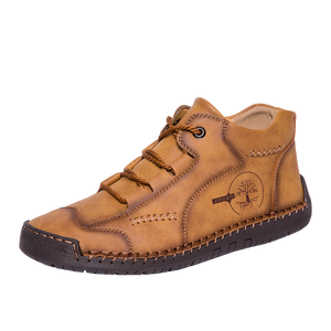 Stivali da <span class=keywords><strong>uomo</strong></span> di grandi dimensioni fatti a mano vera pelle <span class=keywords><strong>scarpe</strong></span> invernali <span class=keywords><strong>con</strong></span> calore in pelliccia stivaletti Casual impermeabili per l'autunno - Product Image 2