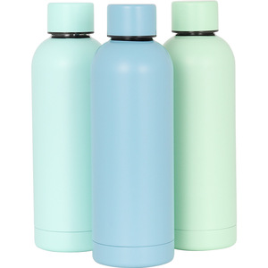 Stainless Steel Insulated Water Bottle Light Blue 500Ml Travel Use - Product Image 3