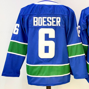 Camisetas de Hockey Cosidas para Hombre 10 Pavel Bure 43 Quinn Hughes 40 Elias Pettersson 16 Trevor Linden 6 Brock Boeser 9 J.T. Miller - Product Image 6