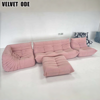 Ensemble de canapés Canapé compressé Canapé To-go Canapé rétro en velours côtelé Lignee Roset Design original restauré Économisez sur les frais de livraison